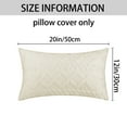 thumbnail image 5 of Unique Bargains Set of 4 Solid Striped Soft Sofa Throw Pillow Covers Home Decor White/Light Gray 12" x 20", 5 of 6