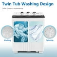 thumbnail image 2 of Ktaxon Twin Tub 20 lbs Top Load Portable Washing Machine with Built-in Drain Pump, 2 of 10