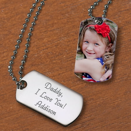 Personalized Photo Pendant -- Dog Tag Style