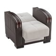 thumbnail image 4 of Ottomanson Convertible Accent Chair Chenille Modern Sleeper Armchair with Storage, Cream, 4 of 7
