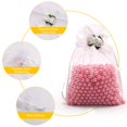 thumbnail image 3 of Bolsas de regalo SumDirect de organza con rosa 13x18 cm - 50 piezas blancas, 3 of 7