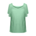 thumbnail image 5 of Giftesty Women's Summer Casual Ruffle Sleeve V-Neck T-Shirt Short Sleeve Tops, 5 of 8