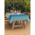 thumbnail image 3 of Outdoor Tablecloth with Umbrella Hole for Patio/Picnic/Party/Camping, Blue Beige Ombre Waterproof Table Cloth Rectangle Table Cover Washable, Contemporary Art Abstract Aesthetics (60"x 102"), 3 of 8