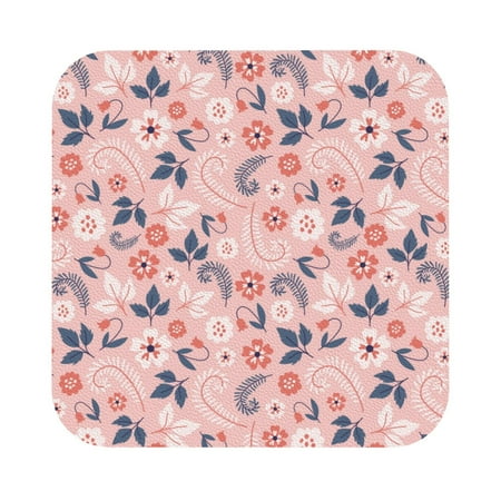 

Coaee Tropical Plants Print Leather Coasters Set of 6 Non-Slip Washable Cup Coasters for Home Office Bar Square