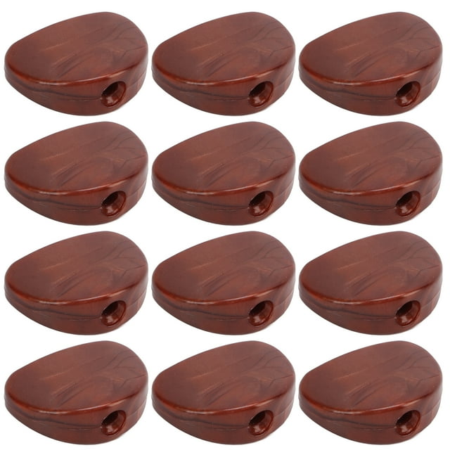 Boutons de la Tête de la Machine Tuner, Bouton de Réglage 12Set Respectueux de l'Environnement pour les Guitares Folk Agate Rouge, Blanc Perle, Café