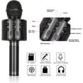 thumbnail image 2 of Best Gifts for Kids, Wireless Karaoke Microphone Bluetooth for Birthday Gifts for 4-12 Year Old Girls Boys for Girls Age 4-12 Christmas Xmas Stocking - Black, 2 of 14