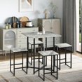 thumbnail image 2 of HOMCOM 5 Pieces Bar Table Set, Small Kitchen Table and Chairs Set Gray, 2 of 10