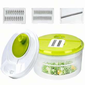 Zyliss Easy Spin Salad Spinner with Lid Handle, Large Bpa-Free