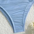 thumbnail image 3 of 2 Piece Bikini Sets for Women Bikini Set Push Up Strapless Bandeau Top with Back Tie Swimsuit Bathing Suit Summer Beach Blue S, 3 of 9
