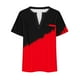 thumbnail image 3 of Camisetas Casuales de las Mujeres Largo Casual Impreso Cuello Redondo Suelto Top, Camiseta de Verano de Manga Corta, 3 of 4