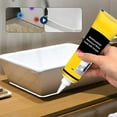 thumbnail image 3 of Multifunctional Waterproof White Caulk with Scraper,White Caulking Silicone Waterproof,Silicone Caulk,Strong Coverage Fast Curing Easy to Apply for Bathroom,Kitchen,Floor(3pcs), 3 of 7