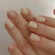 thumbnail image 1 of 24pcs Short Square False Nails Nude Pink Press on Nails Glitter Gold Fake Nails Stick on Nails Removable Glue-on Nails Acrylic Full Cover Nails Women, 1 of 4