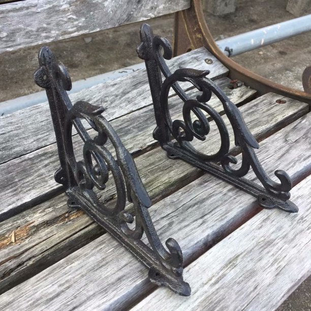 Akoyovwerve 2Pcs Iron Antique Style Brackets Garden Braces Rustic Shelf