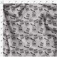 thumbnail image 4 of Soimoi Gray Japan Crepe Satin Fabric Dream Chaser Text Print Sewing Fabric Yard 42 Inch Wide, 4 of 5