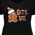 thumbnail image 4 of Inktastic Bite Me Gingerbread Women's Plus Size T-Shirt, 4 of 5