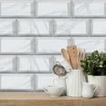 thumbnail image 2 of Sumhomie 9/45/90Pcs Tiles PVC Wall Sticker Kit Waterproof Furniture Decal Kitchen Wall Decor, 2 of 4