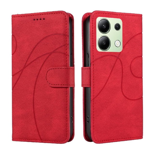 Flip Case For FOXDOCK Xiaomi Redmi Note 13 4G Card Slots and Kickstand Function Skin Feel Leather
