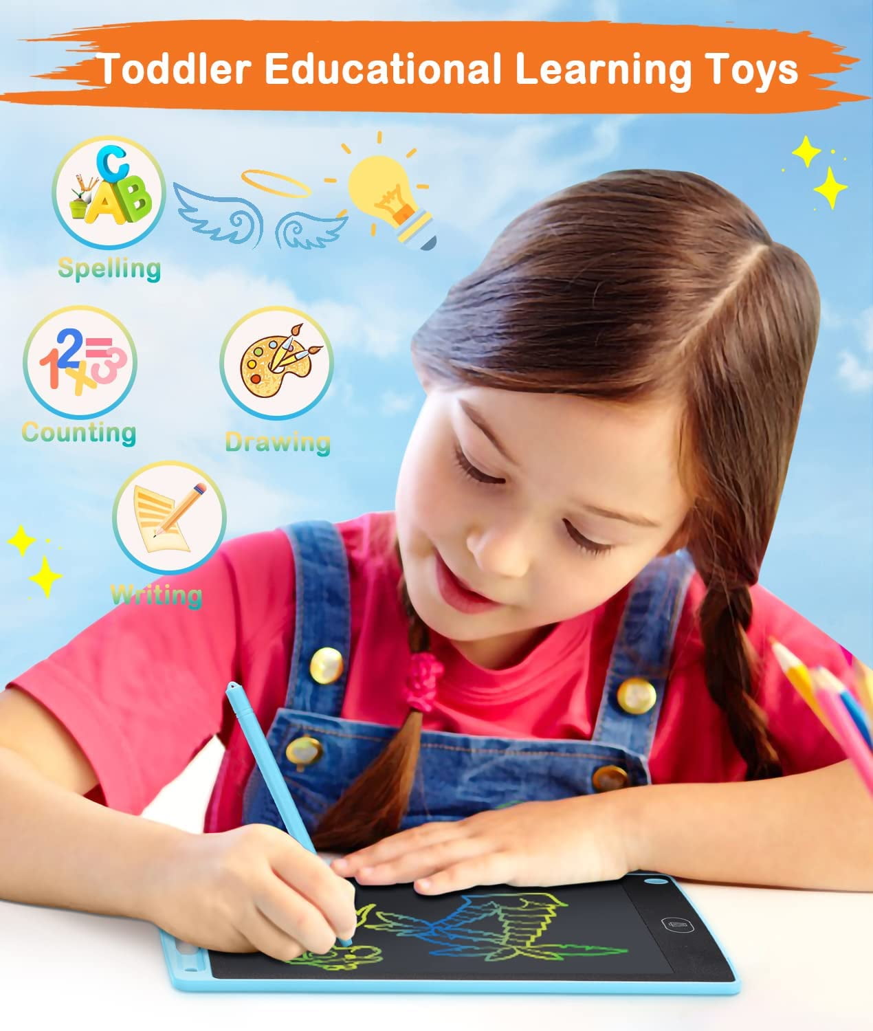 Buy Wholesale China Writing Tablet, 2 Packs Drawing Pads For Kids 3 4 5 6  Years Old 8.5 Inch Colorful Lines Doodle Scribble Boards Educational Toys  Fo & Educational Toys at USD 1