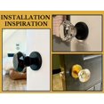 thumbnail image 4 of Balin Designs Pomos de puerta de cristal - Juego de pomos de puerta redondos de cristal negro mate - Pomos de puerta de cristal decorativos interiores - Perfecto para baño, dormitorio, pasillo y puert, 4 of 9
