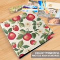 thumbnail image 4 of FORMRS 3 Ring Photo Album 4"x6" Self Adhesive Large Capacity PU Leather Cover, Apple Leaves Pattern, 4 of 8