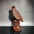 thumbnail image 3 of fierce hawk statue eagle bird Animal figurines sculpture chinese wood carving, 3 of 4
