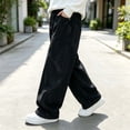 thumbnail image 6 of Auroural 5T Boys Pants Outfit Children's Solid Color Leisure Sports Wide Leg Pants Full Length Pants Pants, 6 of 8