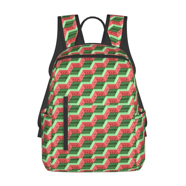 Disketp Geometric Watermelon Mochila Ligera e Impermeable, Mochila de Día Resistente para Viajes, Senderismo y Uso Diario para Hombre y Mujer