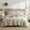 Green-Striped, variant on 3 Pieces Blue Gingham Duvet Cover 100% Washed Cotton Plaid Checkered Queen Duvet Cover Set Modern Grid Bedding Set with Zipper Closure Corner Ties