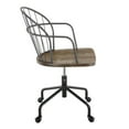 thumbnail image 7 of LumiSource Black Metal, Dark Walnut Wood Riley Adjustable Office Chair, 7 of 7