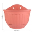 thumbnail image 4 of Semi-circular Imitation Leather Pattern European Style Wall-mounted Flower Pot, 4 of 8