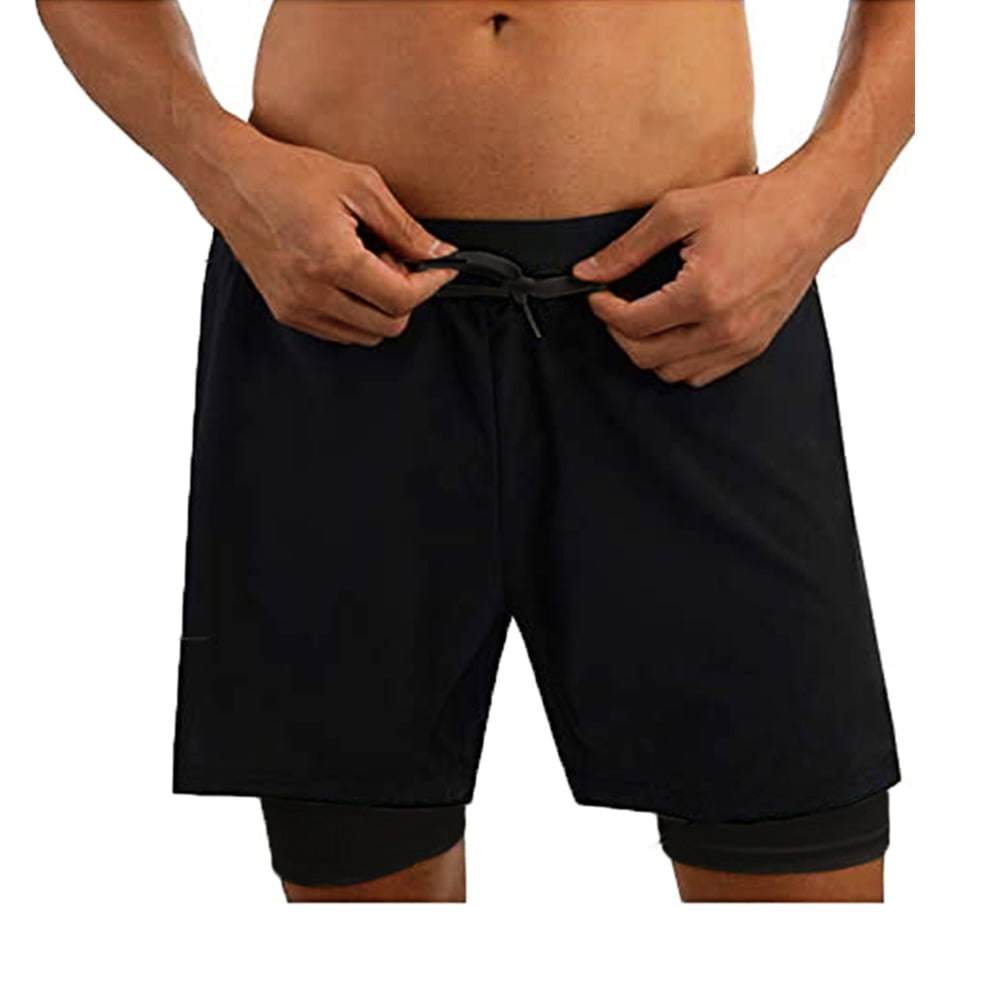 HETHCODE Men's Casual Classic Fit Soft Cotton Elastic Fleece Jogger Gym Shorts