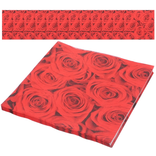 Lot De 50 Serviettes En Forme De Cœur Rouge - Décoration Amour Saint-Valentin Mariage Fête Des Mères