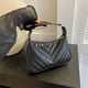 thumbnail image 5 of Bolso de mano de moda para mujer, elegante bolso de mano con decoración de cadena Formal, monederos con clase (negro), 5 of 6