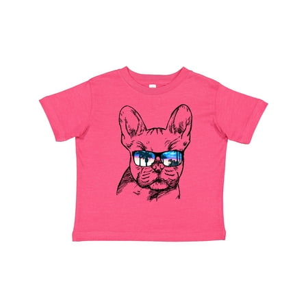 

Inktastic French Bulldog Portrait with Sunglasses Gift Toddler Boy or Toddler Girl T-Shirt