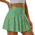 thumbnail image 5 of HELLHERO Banana Built-in Shorts Golf Skirts for Women, 2 Side Pockets Workout Polyester Spandex Blend Tennis Skirt for Walking Yoga Pickleball, 5 of 9