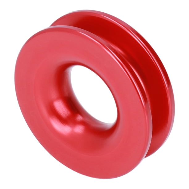 Anillo de recuperación, cabrestante, polea de arranque, aleación de aluminio para ATV, UTV, camión, barco marino, grilletes, color rojo Jadeshay A