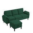 thumbnail image 6 of Soscana Modular Sofa Convertible Sectional Sofa with Ottoman,L-shaped 3 Seat Couch with Storage Footstool Side Pocket,for Living Room Home Office, 6 of 9