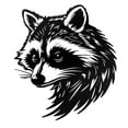 thumbnail image 1 of Metal Black Racoon Head Wall Decor, 1 of 3
