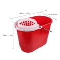 thumbnail image 6 of BESTYASH Plastic Mop Bucket with Handle Red Commercial Cleaning Bucket for Mop Attachment Large Use, 6 of 6