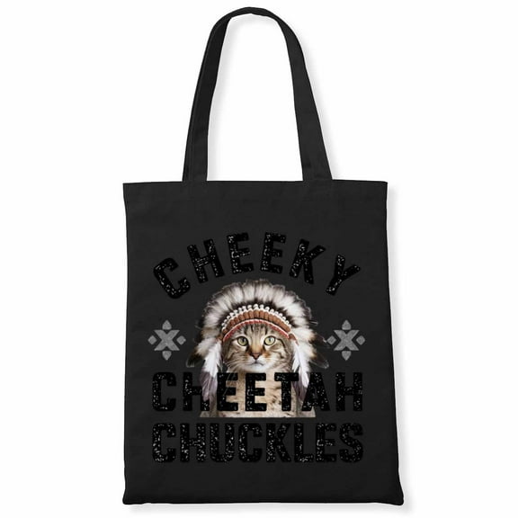 Cheeky Cheetah Chuckles Halloween Holidays Funny For Men Women Canvas Bag 1Pc
