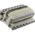 thumbnail image 3 of Nanshing Vina 7 Piece Contemporary Striped Comforter Set, Black Gold, Queen, 3 of 7