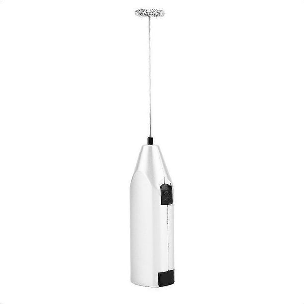 handheld milk frother electric foam maker for coffee lattes eggs drink mixer(silver)