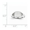 thumbnail image 2 of 14k White Gold Polished Solid Back Signet Ring Size 6 Ring for Women - 1.6 Grams, 2 of 2