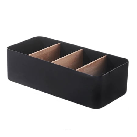 Compartment Storage Box Plastic Organizer with Multi Grid Stackable Desk Drawer Container for Office Home