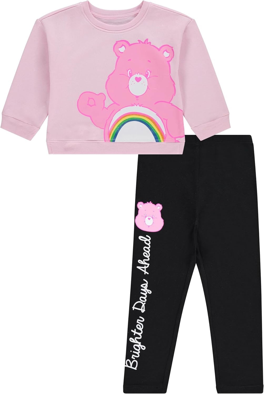 Care Bears Toddler Girls Cheer Bear Sweatshirt & Legging 2-piece Bundle Set -Sizes 2T-5T