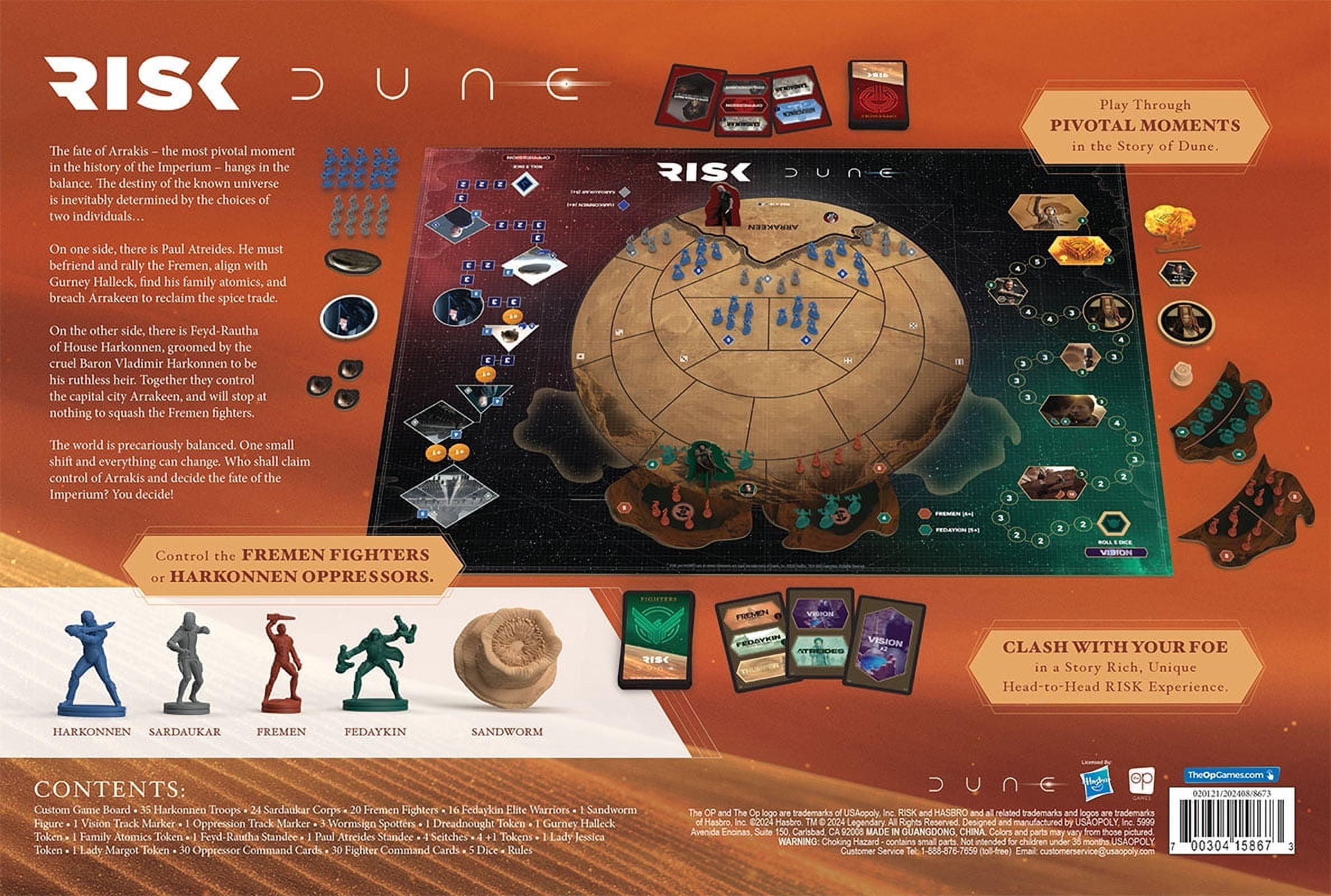 Risk: Dune Strategy Board Game, for Dune Fans, War Game Based on The Dune Movie Franchise