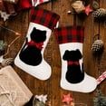 thumbnail image 5 of Socks Dog Christmas Red Check Gift Bag Tree Pendant Holiday, Christmas Gift Bag, Festive Style, Pet Lover Gift, Xmas Tree Decoration, Foldable Design, Cotton Material, For Bedroom, 5 of 5