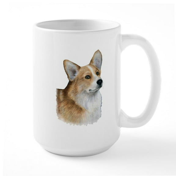 CafePress - Dog 89 Corgi Mugs - 15 oz Ceramic Large White Novelty Mug