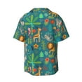 thumbnail image 2 of Haiem Jungle Animals Men's Casual Shirts Short Sleeve Button Down Shirts Fashion Textured Summer Beach Shirt-X-Large, 2 of 7