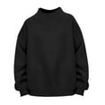 thumbnail image 6 of Lumtrix Mock Neck Sweatshirt Women Trendy Turtleneck Tops Cute Pullover Sweatshirts No Hood Winter Fashion Clothing Fall Long Sleeve Sweater Black M, 6 of 7